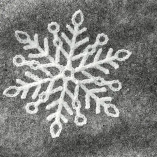 18" Gray Christmas Stocking With Snowflakes {6}