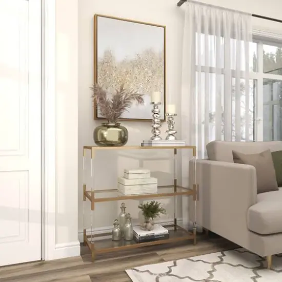 8" Gold Aluminum Brushed Vase with Hammered Top {17}