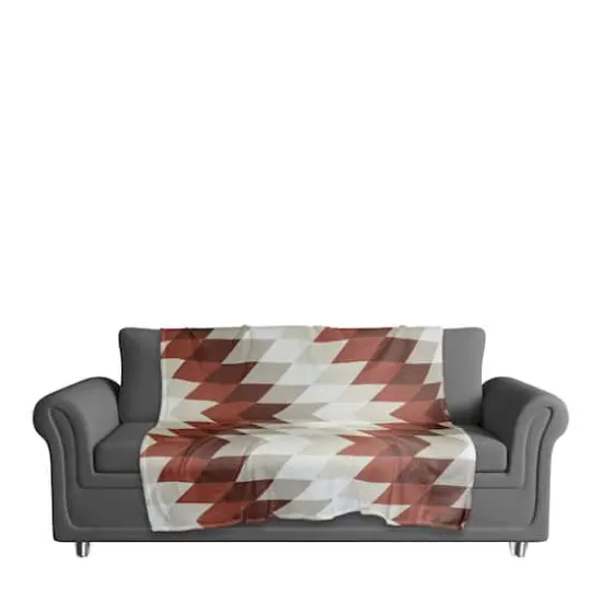 Pink Zig Zag 50" x 60" Coral Fleece Blanket {4}