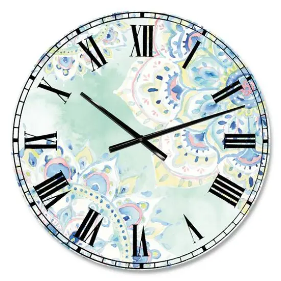 Designart Watercolor Mandalas IV Wall Clock {1}