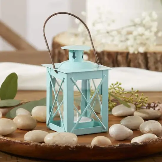 Kate Aspen&reg; Luminous Blue Tea Light Holder Lantern, 4ct. {3}