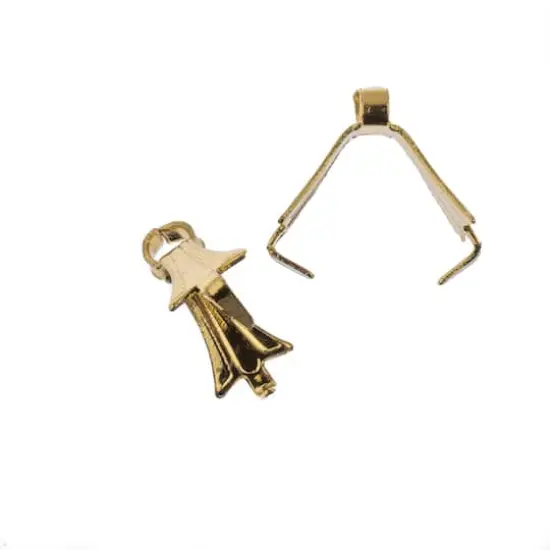 John Bead Must Have Findings 7mm Pinch Bails, 3ct. Gold {4}