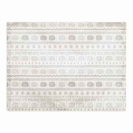 Gray Mudcloth 18" x 14" Cotton Twill Placemat {1}