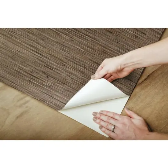 RoomMates Faux Grasscloth Peel & Stick Wallpaper Brown {8}