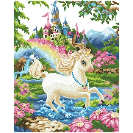 Diamond Dotz&reg; Intermediate Princess Unicorn Diamond Painting Kit {3}