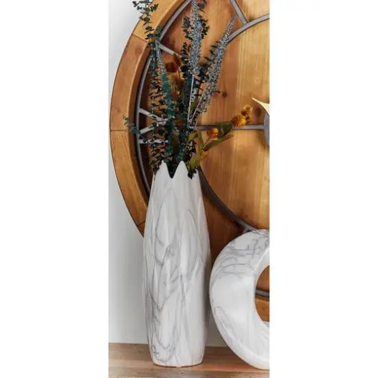 White Stoneware Contemporary Vase {5}