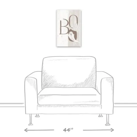 Boo Faux Wood 12" x 18" Canvas Wall Art {6}