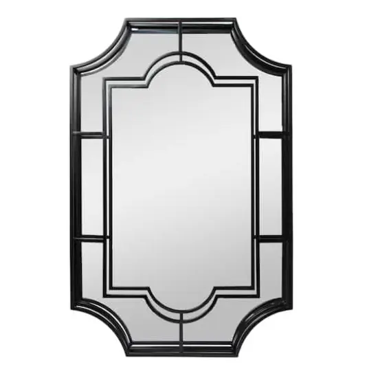 Hello Honey&reg; 36" Vintage Metal Framed Wall Mirror Black {1}