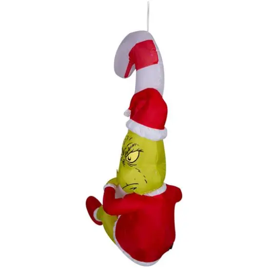 4.5ft. Airblown&reg; Inflatable Christmas Hanging Grinch with Candy Cane {3}