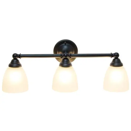 Lalia Home Essentix 3 Light Clear Shade Vanity Black {4}