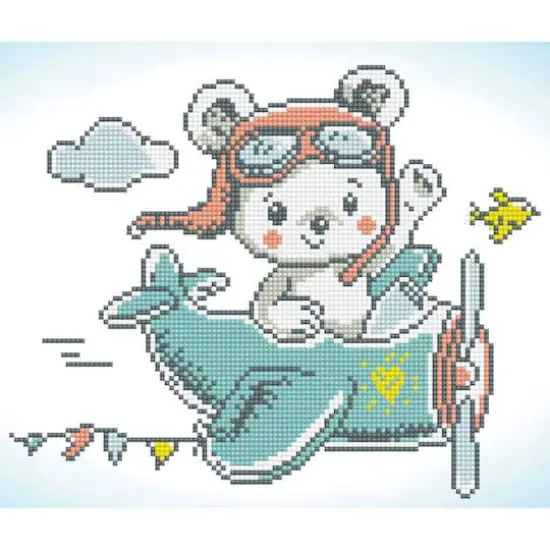 Diamond Dotz&reg; Intermediate Aero Bear Diamond Painting Kit {1}