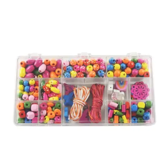 Multicolor Assorted Wood Bead Box by Creatology&trade; {4}