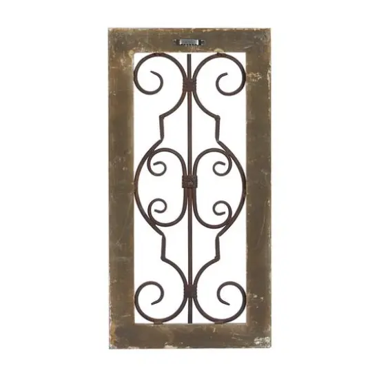 20" Gray Traditional Ornamental Wood Wall Decor {6}