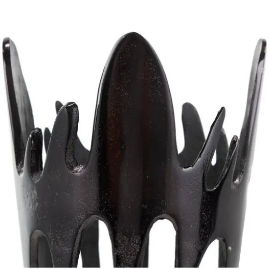 Black Contemporary Aluminum Drip Vase Set {8}