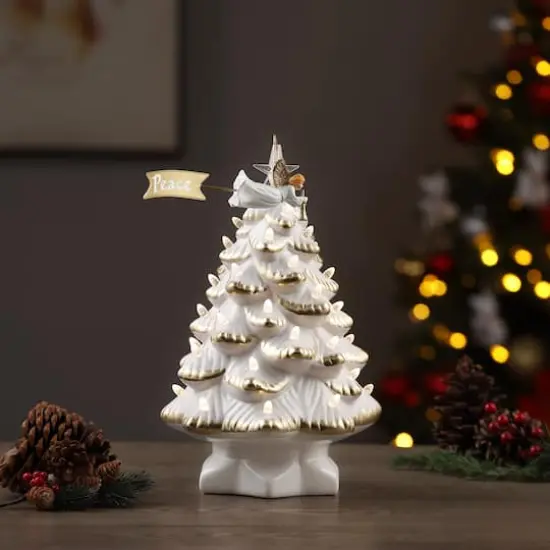 14" LED Angel Animated Nostalgic Tree {3}