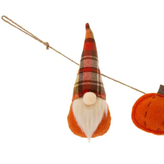 Glitzhome&reg; 6ft. Fall Gnomes Fabric Garland {6}
