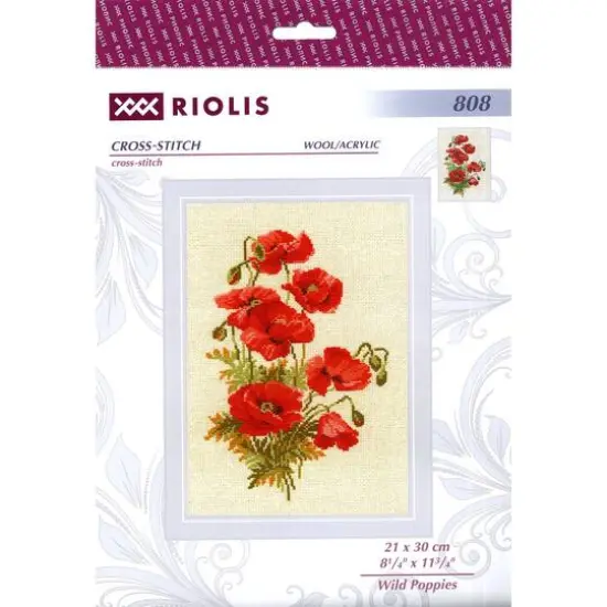 RIOLIS Wild Poppies Cross Stitch Kit {1}