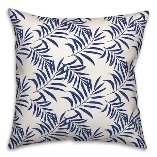 Palms Throw Pillow Navy {1}