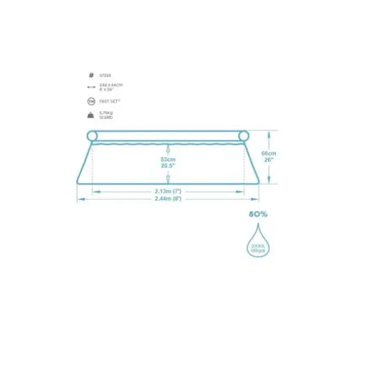 Pool Central&reg; 8ft. Round Inflatable Easy Set Kids Swimming Pool with Filter Pump {5}