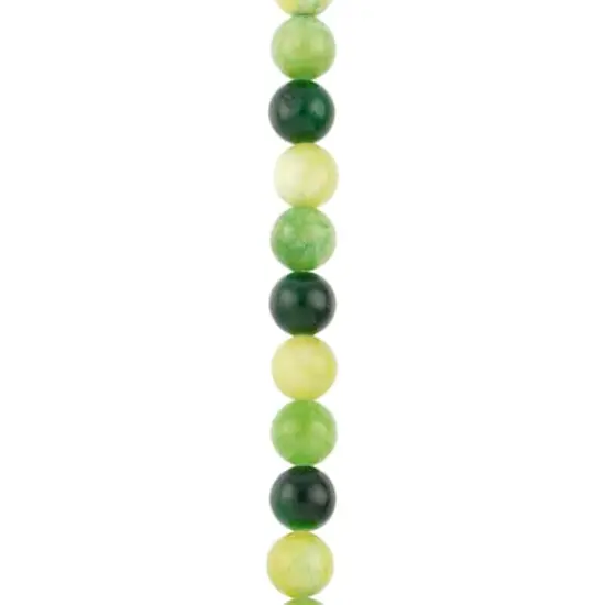 Green Dyed Quartz Round Beads, 8mm by Bead Landing&trade; {1}