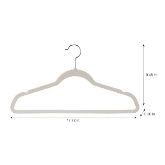 Laura Ashley Slim Velvet Hangers, 25ct. White {6}