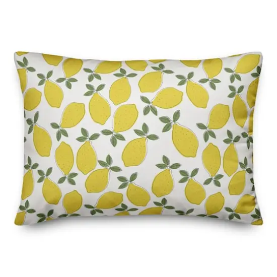 Fun Lemon Pattern 14" x 20" Throw Pillow {1}