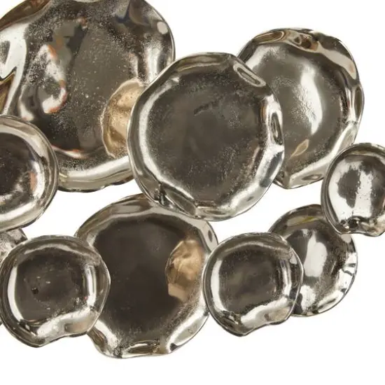 Silver Contemporary Abstract Wall Decor, 39" x 3" x 17" {4}