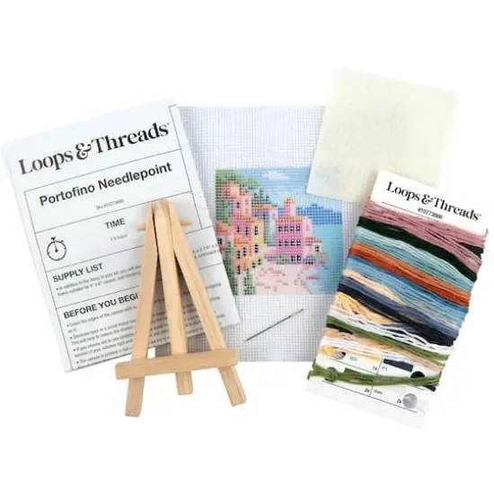 3" x 3" Portofino Needlepoint Kit with Easel by Loops & Threads&reg; {4}