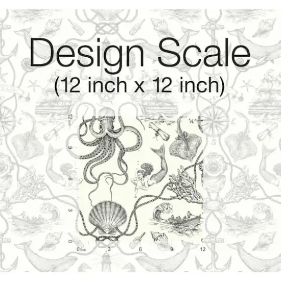 RoomMates Deep Sea Toile Peel & Stick Wallpaper Black and White {9}