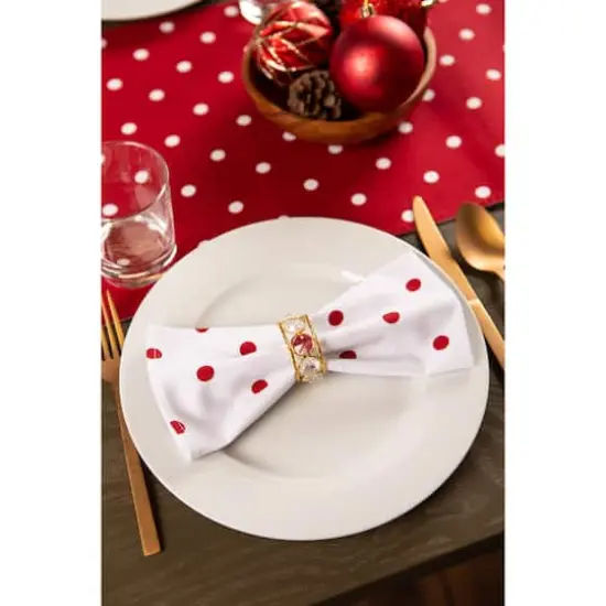 DII&reg; Polka Dot Napkins, 4ct. White and Red {4}