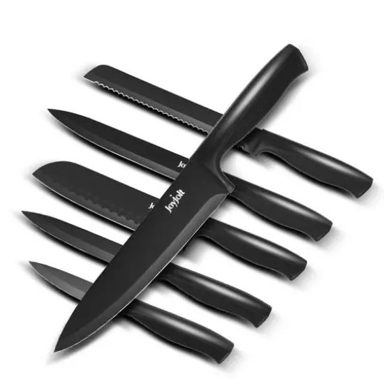JoyJolt&reg; Black Multipurpose Kitchen Knife Set {7}