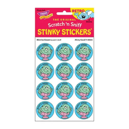 TREND Enterprises&reg; Minty Good!/Mint Ice Cream Scented Stickers, 6 Packs of 24 {3}