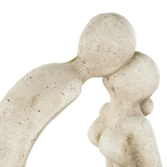 20" Cream Kissing Figures Planter {5}