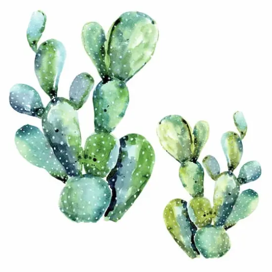 RoomMates Watercolor Cactus Peel & Stick Giant Wall Decals {1}