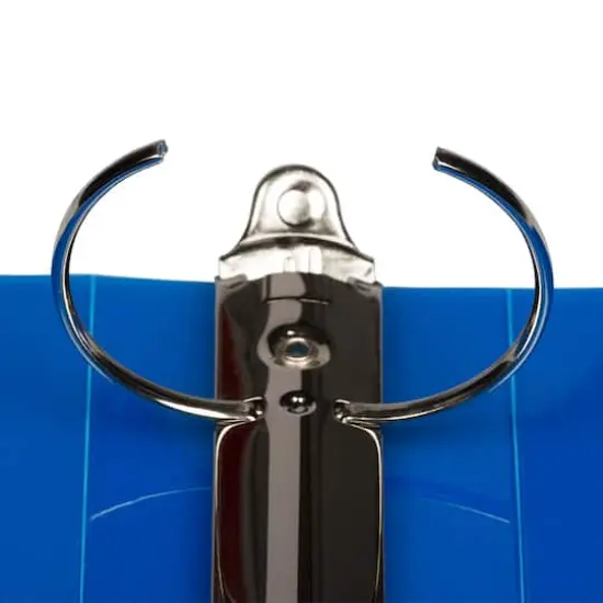 JAM Paper 2" Glass Twill Plastic 3-Ring Binder Blue {5}