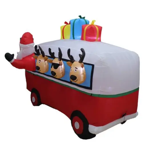 7ft. Inflatable Christmas Vintage Van {3}