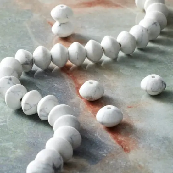 White Howlite Bicone Beads, 8mm by Bead Landing&trade; {3}