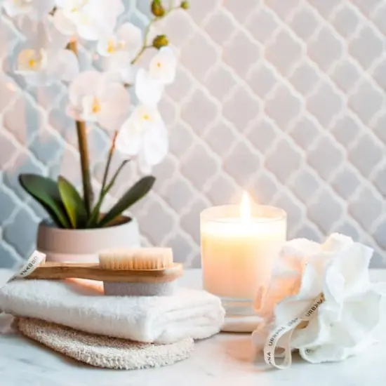 European Soaps Bamboo Pouf {4}