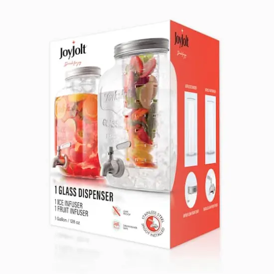 JoyJolt&reg; 1 gal. Glass Drink Dispenser {9}