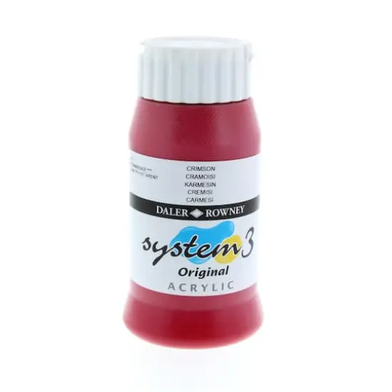 Daler-Rowney&reg; Original System 3 Acrylic, 500mL 513 Crimson {1}