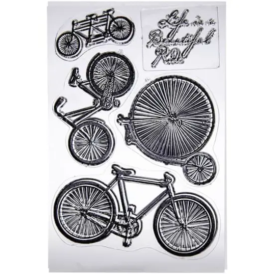 Bo Bunny&reg; Bicycles Clear Stamps {4}