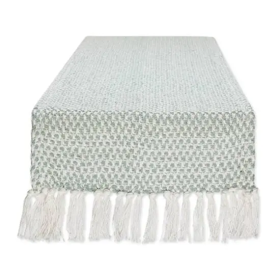 DII&reg; 108" Woven Fringed Table Runner Jadeite {1}