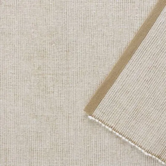 DII&reg; 72" Chambray Ribbed Cotton Table Runner Stone {6}