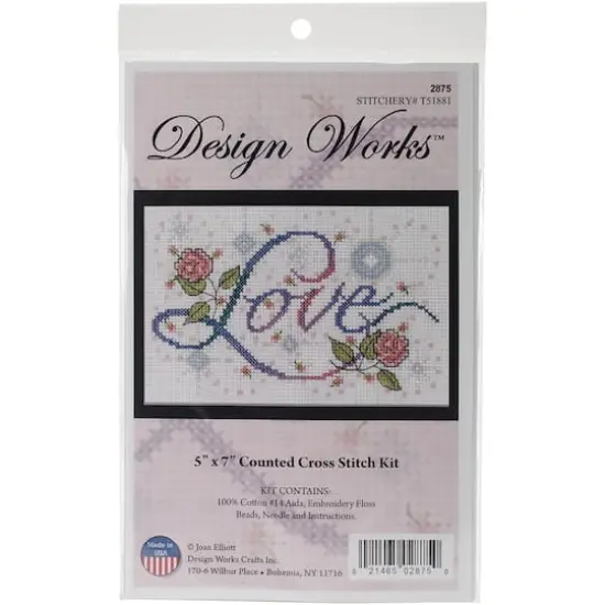 Design Works&trade; Love Counted Cross Stitch Kit {1}
