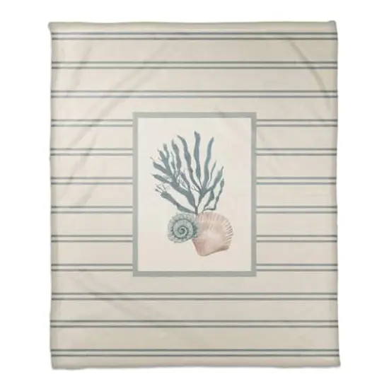 Snail and Olive Shell 50" x 60" Coral Fleece Blanket {1}