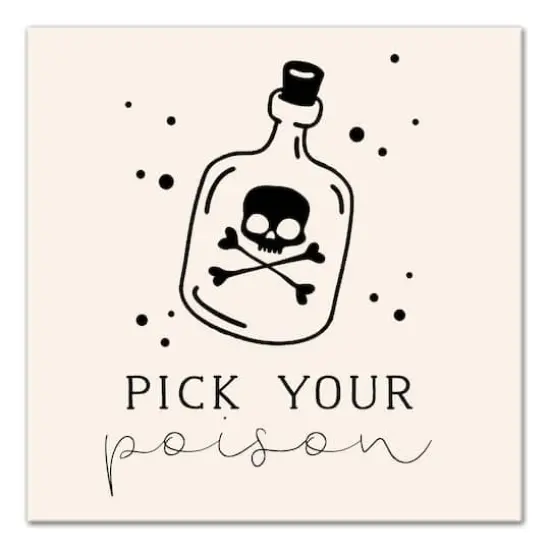 Pick Your Poison Bottle Canvas Wall Art {1}