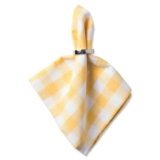 DII&reg; Checkers Dinner Napkins, 6ct. Yellow/White {7}