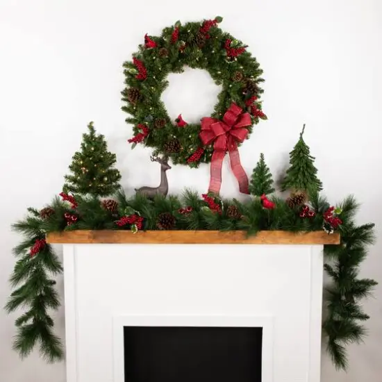1.5ft. Pre-Lit Canadian Pine Artificial Christmas Tree, Clear Lights {8}