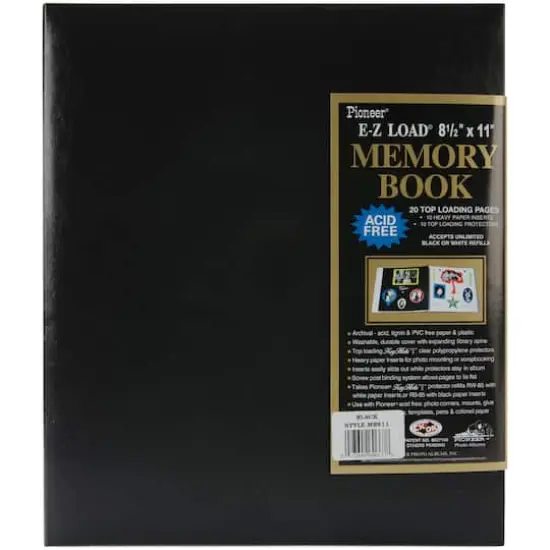 Pioneer&reg; Leatherette Post Bound Album, 8.5" x 11" Black {1}