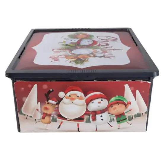 Simplify Christmas Shallow Storage Bin with Locking Lid {5}